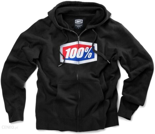 100% bluza sportowa męska official hooded zip black STO-36005-001-10 Rozmiar: M
