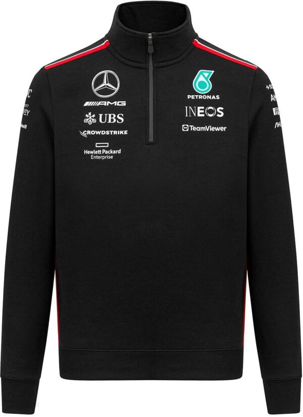 Bluza męska 1/4 Zip Team Black Mercedes AMG F1 2023
