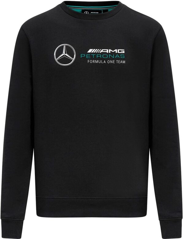 Bluza męska Crew Logo Black Mercedes AMG F1 2023