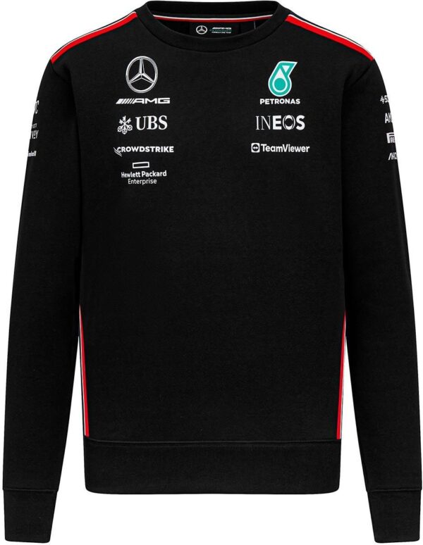 Bluza męska Crew Team Black Mercedes AMG F1 2023