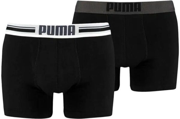 Bokserki Puma Placed Logo Boxer 2P M 906519 (kolor Czarny