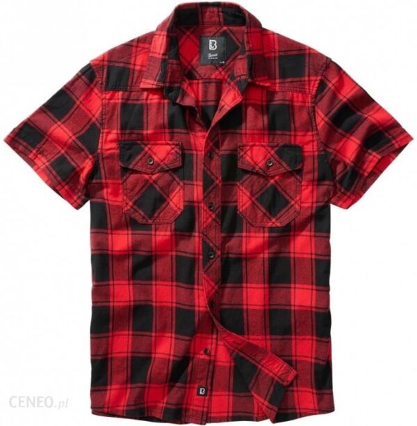 Brandit Checkshirt halfsleeve czerwono-czarny - 7XL