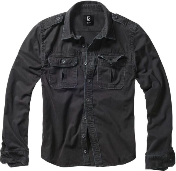Brandit Vintage Shirt longsleeve czarny - XXL