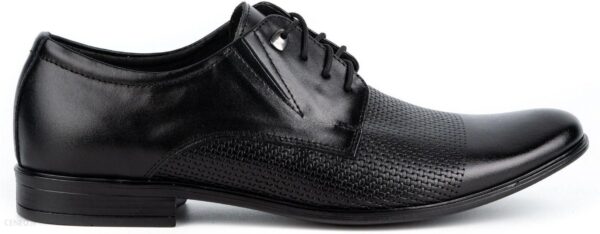Buty męskie eleganckie skórzane 302T3 czarne
