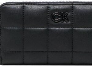 Calvin Klein Duży Portfel Damski Re-Lock Quilt Wallet Lg K60K610494 Czarny