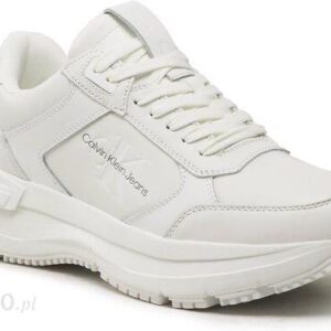 Calvin Klein Jeans Sneakersy Chunky Runn Laceup Low Lth YM0YM00521 Biały