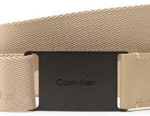 Calvin Klein Pasek Męski Plaque Webbing 35Mm K50K510355 Beżowy