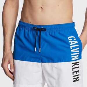 Calvin Klein Swimwear Szorty kąpielowe KM0KM00796 Niebieski Regular Fit