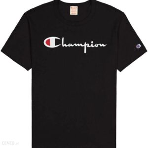 Champion Reverse Weave Script Logo Crewneck T-Shirt Black