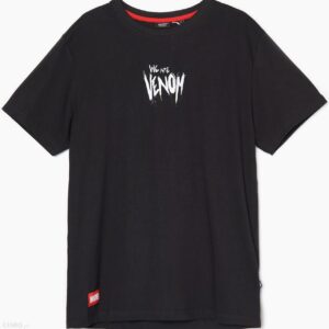 Cropp - Czarny t-shirt z nadrukiem Venom - Czarny