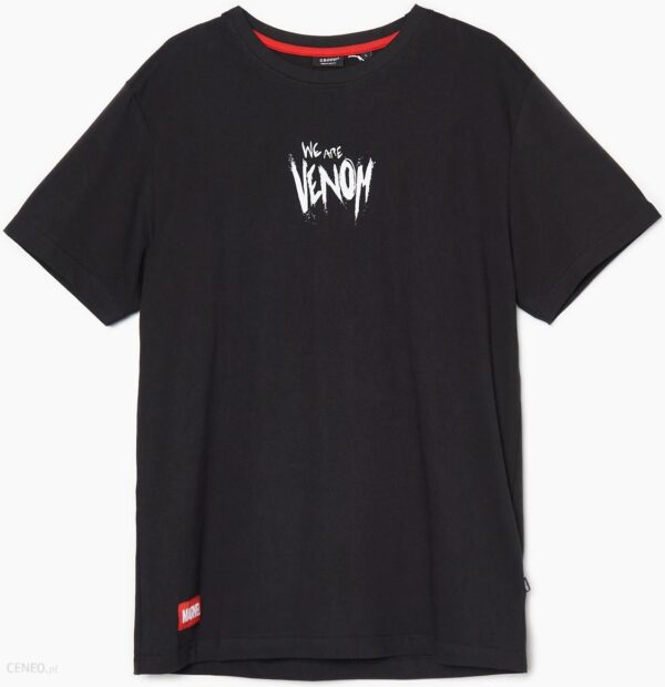 Cropp - Czarny t-shirt z nadrukiem Venom - Czarny