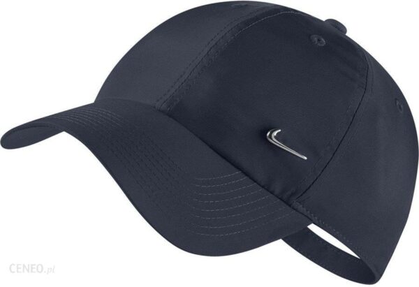 Czapka bejsbolówka NIKE z daszkiem METAL SWOOSH CAP Granatowa - Granatowy