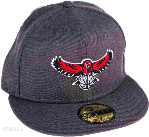 czapka z daszkiem NEW ERA - 5950 Nba Heather Fitted Atlhaw (BLK)