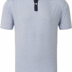 Footjoy Circle Print Mens Polo Shirt Navy/True Blue/Almond/White S