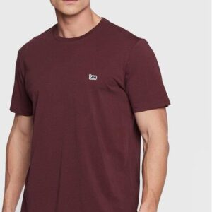 Lee T-Shirt Patch Logo L60UFQ74 112321764 Bordowy Regular Fit
