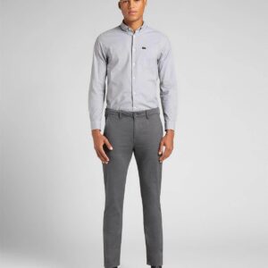 MĘSKIE SPODNIE MATERIAŁOWE LEE Slim Chino GREY L768QKDZ