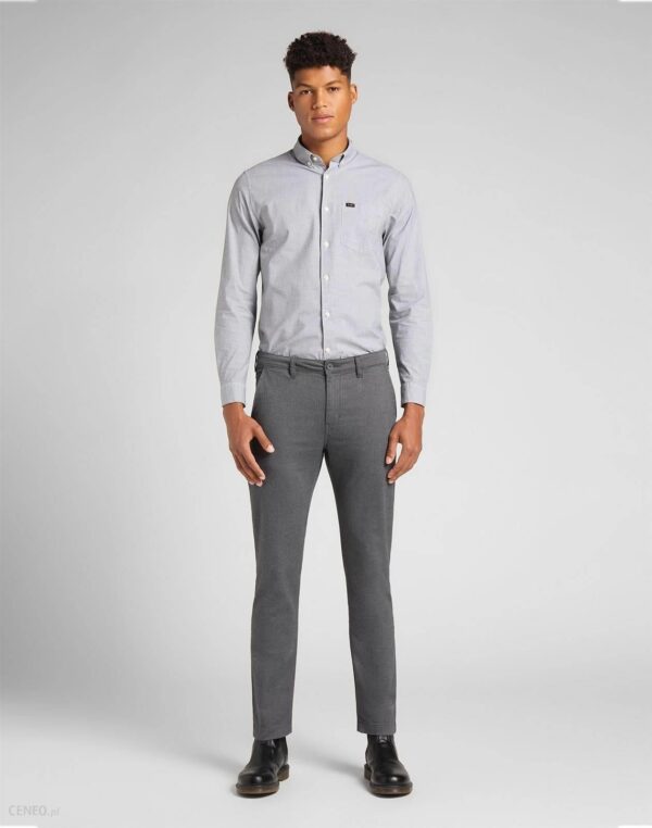 MĘSKIE SPODNIE MATERIAŁOWE LEE Slim Chino GREY L768QKDZ