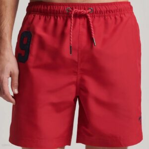 Męskie Szorty Superdry Vintage Polo Swimshorts M3010220Awa7 – Czerwony