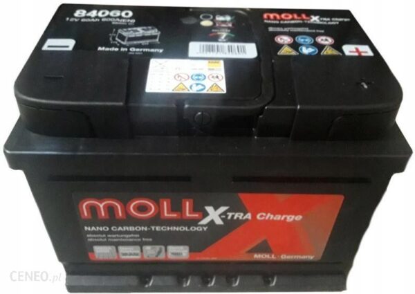 Moll Akumulator 60Ah P Plus X Tra Charge 84060 Niski