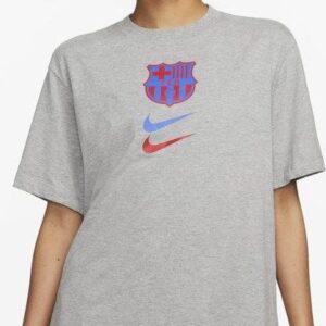 Nike Damski T Shirt Piłkarski Fc Barcelona Szary