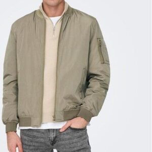 Only & Sons Kurtka bomber Joshua 22023287 Beżowy Regular Fit