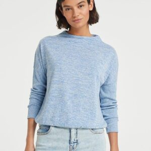 OPUS Sweter "Salouna" w kolorze błękitnym