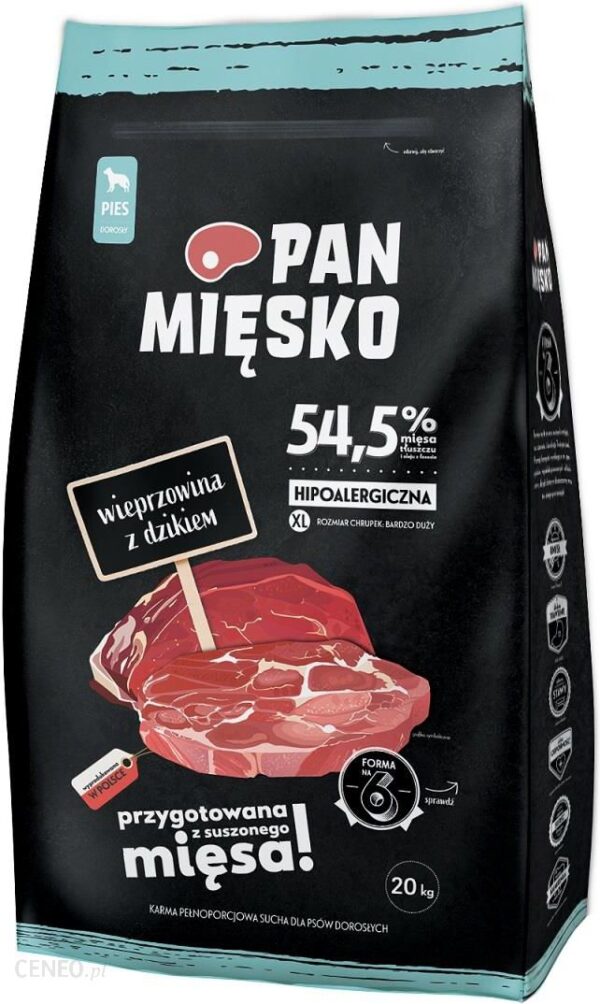 Pan Mięsko Wieprzowina Z Dzikiem Chrupki Xl 20Kg