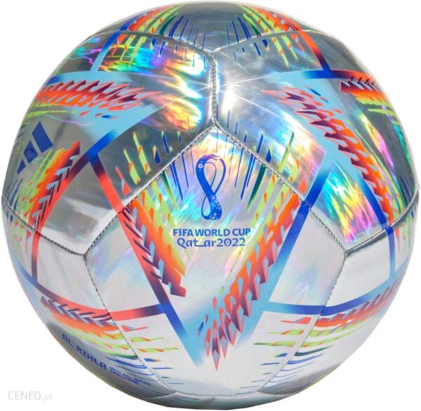 Piłka nożna adidas Al Rihla Training Hologram Foil srebrna H57799
