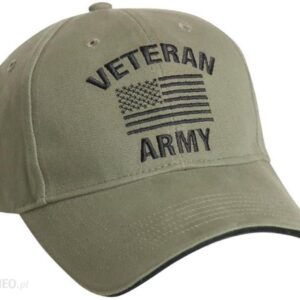 Rothco Vintage Veteran Army Czapka Z Flagą Usa Zielona (557859)