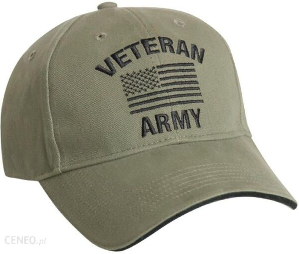 Rothco Vintage Veteran Army Czapka Z Flagą Usa Zielona (557859)
