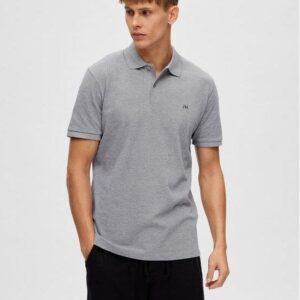 Selected Homme Polo 16087839 Szary Regular Fit