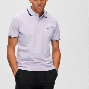 Selected Homme Polo 16087840 Fioletowy Regular Fit
