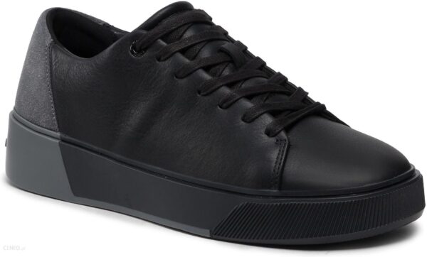 Sneakersy CALVIN KLEIN - Low Top Lace Up HM0HM00676 Black/Medium Charcoal 0GM