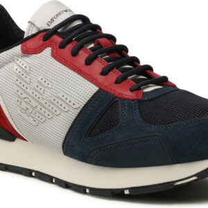 Sneakersy EMPORIO ARMANI - X4X289 XM499 Q831 Mid Navy/Grey/Red/Of