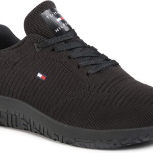 Sneakersy TOMMY HILFIGER - Corporate Knit Rib Runner FM0FM02838 Black BDS