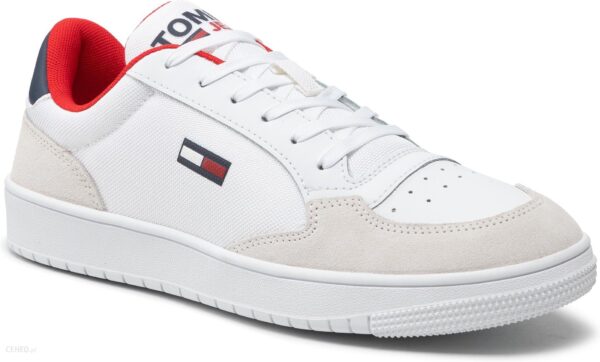 Sneakersy TOMMY JEANS - City Textile Cupsole EM0EM00963 White YBR