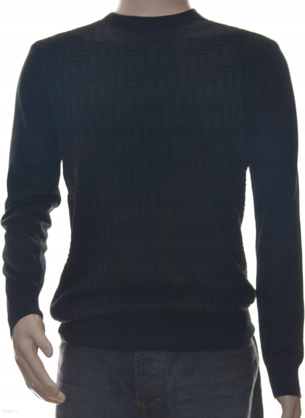 Sweter sweterek męski czarny z kaszmirem M