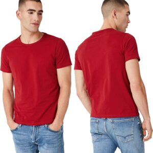 T-shirt męski Regular s.Oliver czerwony 3XL
