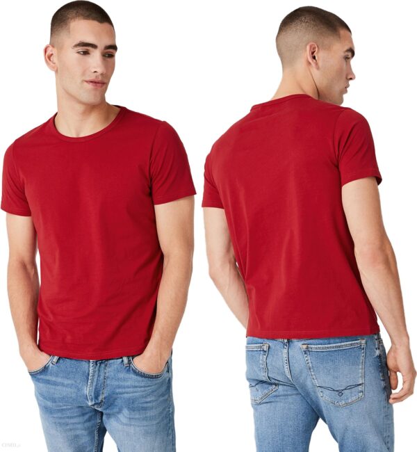 T-shirt męski Regular s.Oliver czerwony 3XL