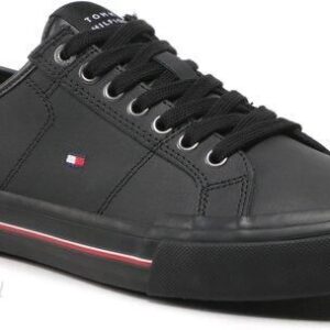 Tommy Hilfiger Tenisówki Core Corporate Vulc Leather FM0FM04561 Czarny