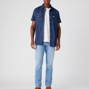 WRANGLER TEXAS SLIM MĘSKE SPODNIE JEANSOWE BLUE CHAMP W12SYI29K